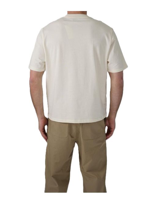 AMI PARIS FRONT LOGO T-SHIRT crema e nero Ami Paris | UTS395.7261360 WHITE CREAM/BLACK